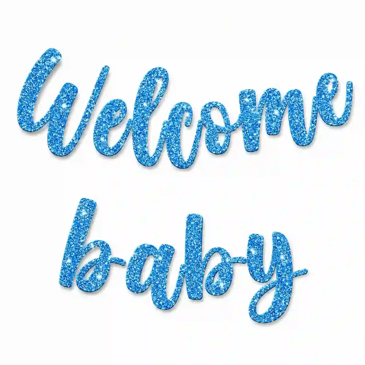 Welcome Baby Blue Bunting
